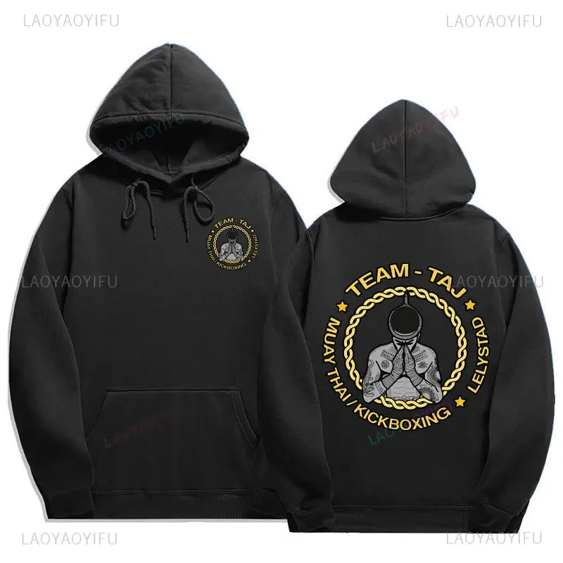 Muay Thai The Fist of King - Thailand Martial Art Pullover Hoodie Men Wai Kru Thailand Men Casual Pullovers 2024 New Style Tops exovai.com