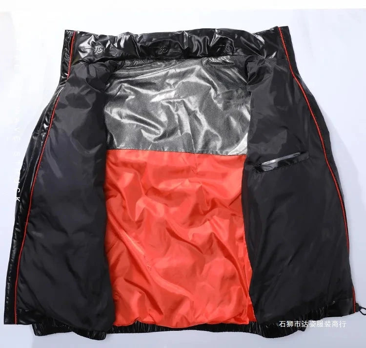 Winter Hot Sale Hooded Men Parkas Fashion Casual Glossy Cotton Jackets Outdoor Thicken Warm Male Clothing Quality Comfortable exovai.com