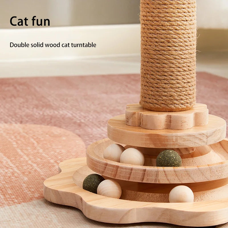 MIJIA Pet Cat Toy Cat Scratcher 4-in-1 Swivel Design Turntable Funny Durable Cat Stick Cat Tree Scratcher With Ball And Feather exovai.com