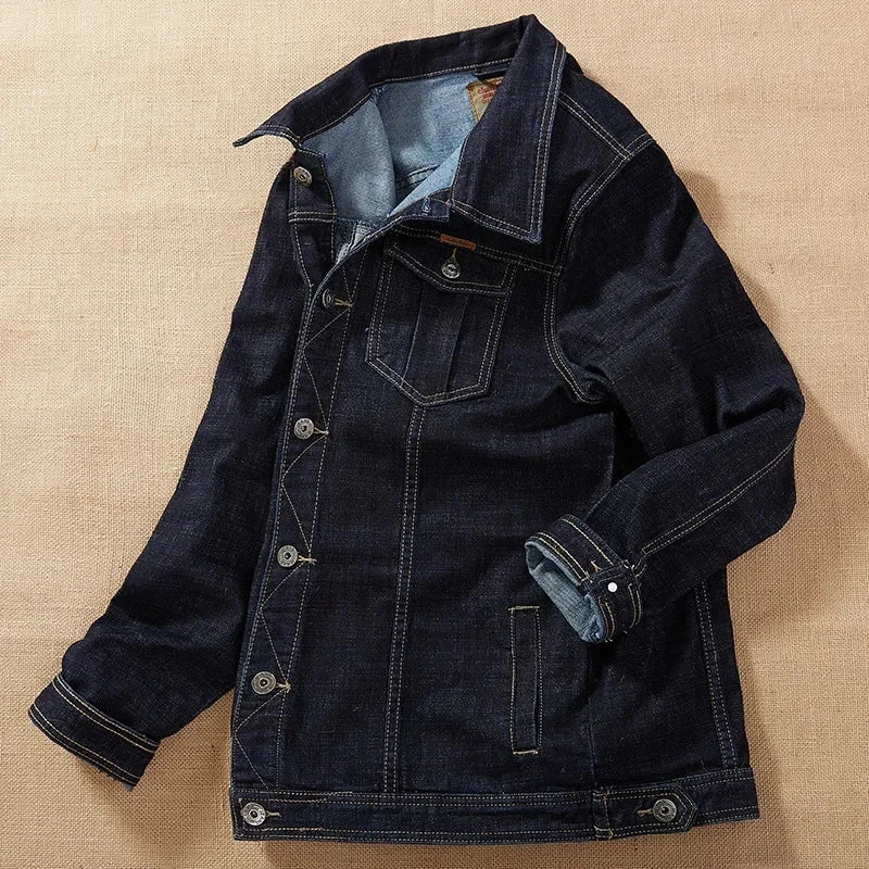 Men's Outwear Cowboy Jackets Clothing  Large Size Jacket Coat Male Button Casual Blue Denim Jacket Plus Size M-8XL exovai.com