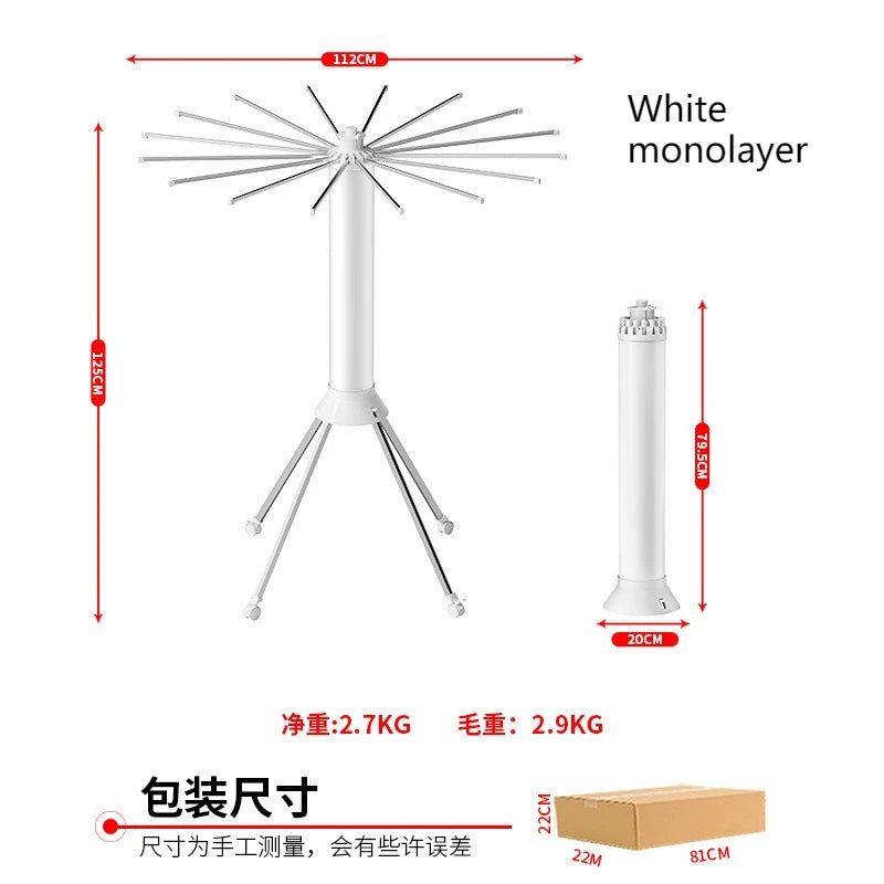 Octopus drying rack, balcony floor-to-ceiling octopus drying rack, household artifact 360 ° rotating, retractable and folding exovai.com