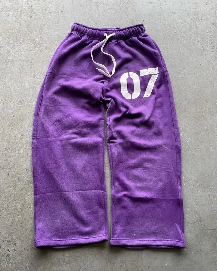 American Retro Striped Knitted Pants Men Y2k Street Harajuku Trendy Brand Oversized Trousers Loose Casual Wide Leg Pants Women exovai.com