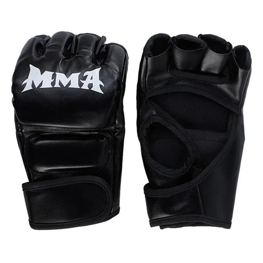 1 Pair Of Pu Boxing Gloves Mma Gloves Half Finger Sandbag Taekwondo Muay Thai Gloves Professional Boxing Training Equipment exovai.com