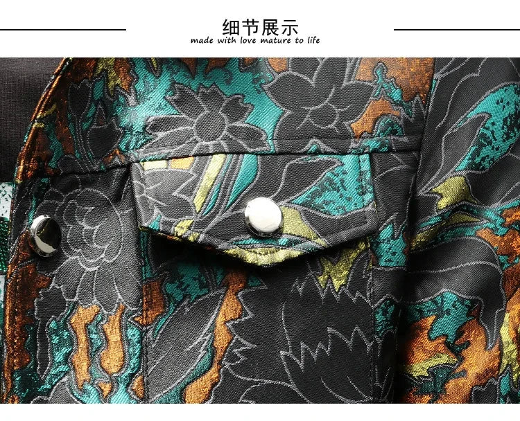 High Quality Jacquard Jacket Men Luxury Embroidery Bomber Jacket Fashion Casual Business Outwear Coats Men Clothing 2025 Spring exovai.com