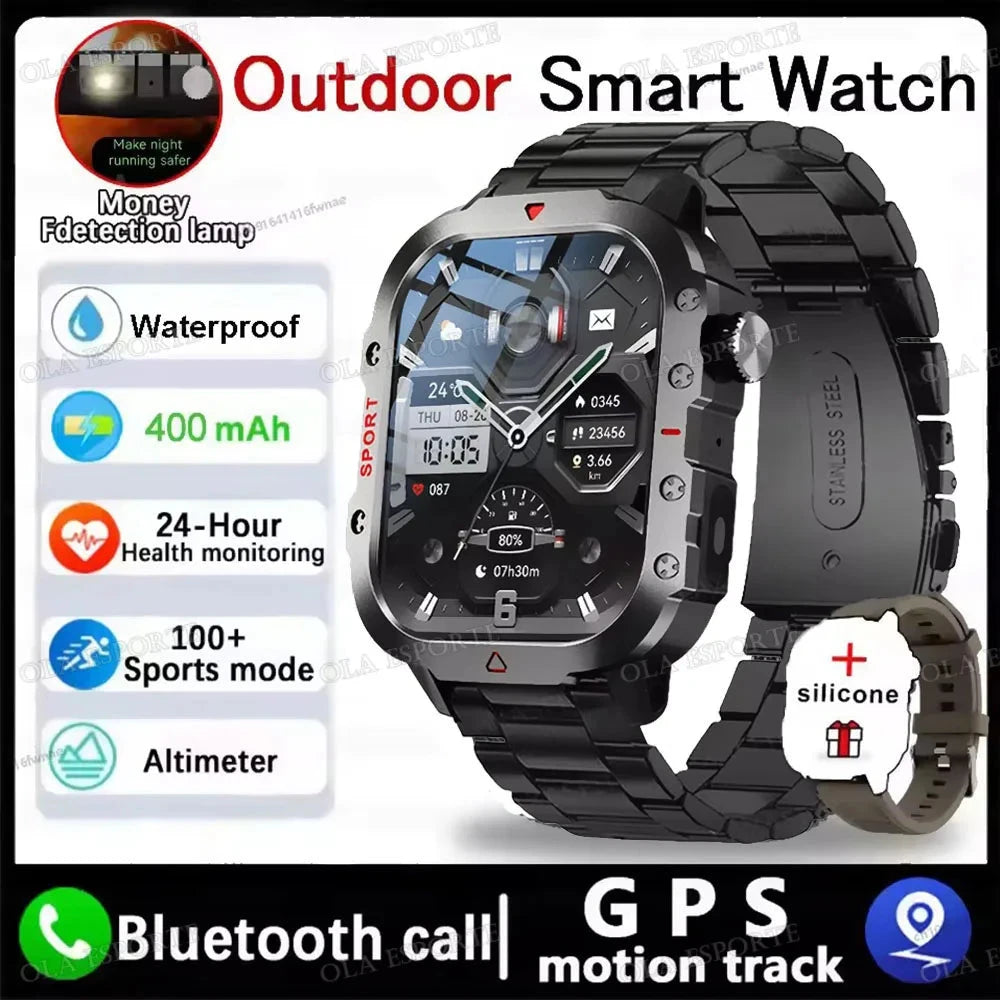 2025 New LED Men's Smartwatch Bluetooth Talking Smartwatch Multi Sport Mode Health Monitor Outdoor Sport Smart Watch For Android exovai.com