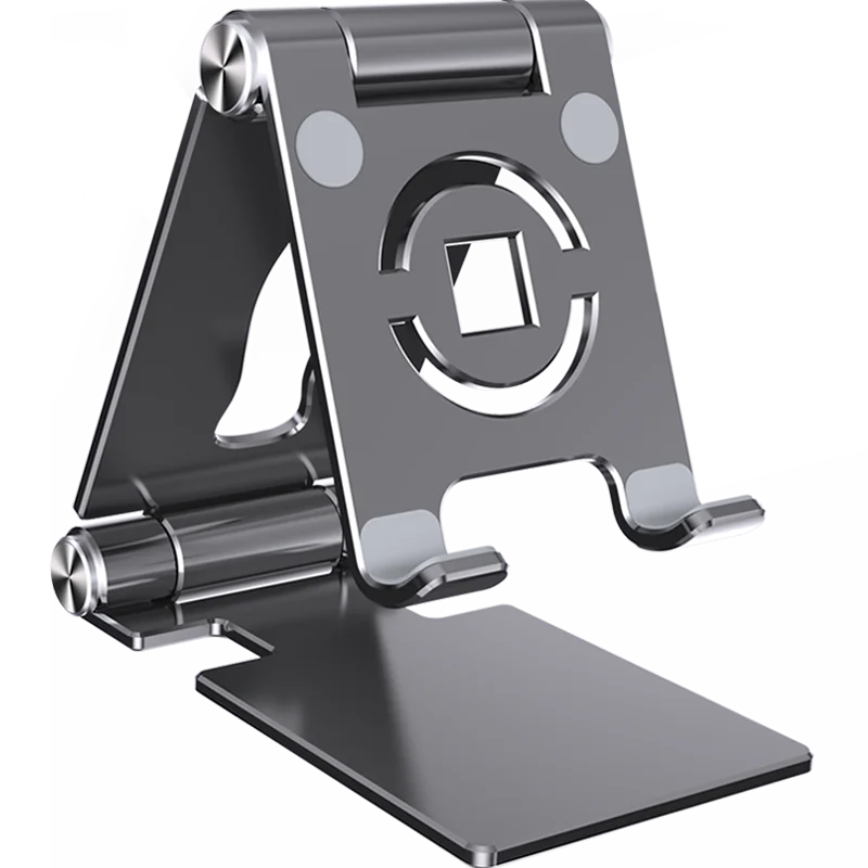 Foldable Mobile Phone Holder 360 Degree Rotating Hollowed Tablet Riser Anti Slip Tablet Holder Height Adjustable for 4.7-12 Inch exovai.com