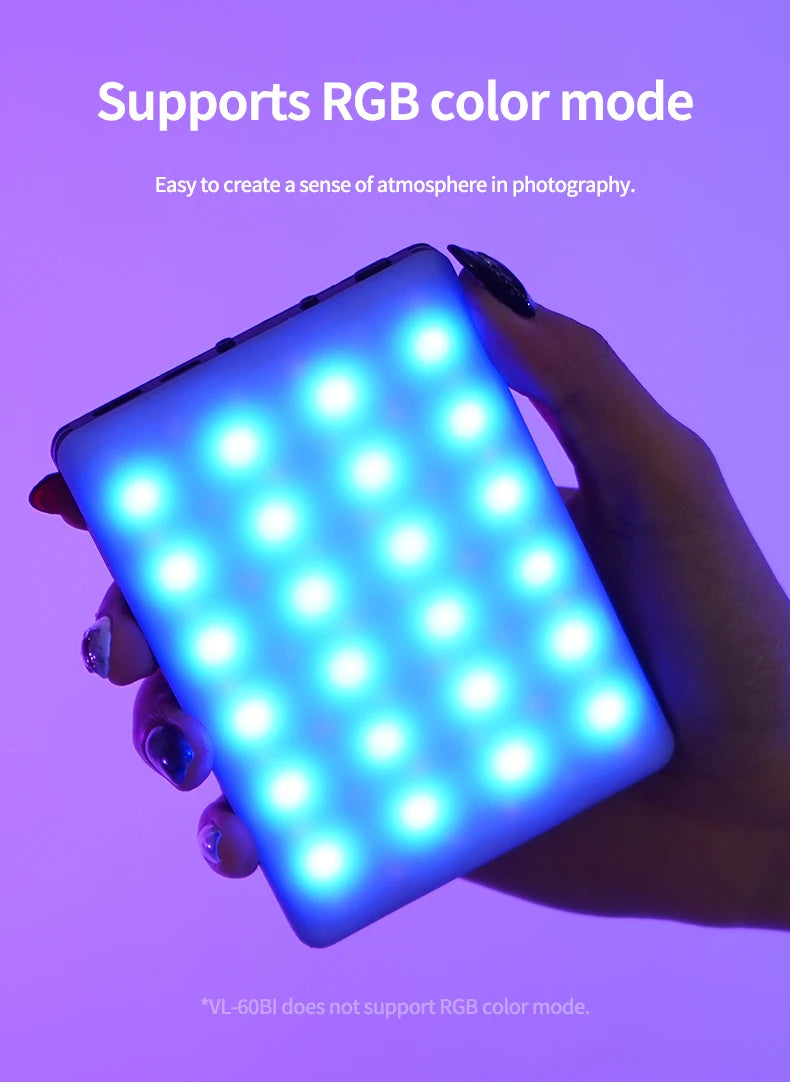 Mini Fill Light RGB LED Straight Pocket Video Photography Lighting Pocket Live Vlog Clip for Phone iPhone iPad Laptop Camera exovai.com