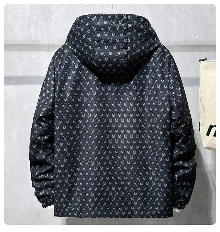 Men's Fashion Casual Spring Autumn Clothing Windproof Loose Jacket Black Color Outdoor Hooded Punching Jacket 7XL exovai.com