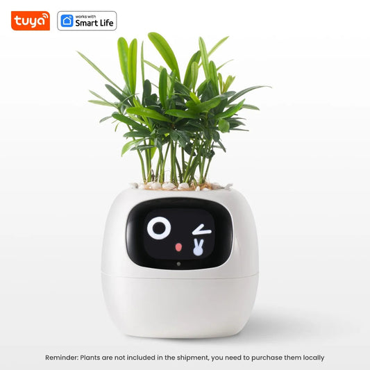 Tuya Ivy Smart Planter,Endless Fun Over 49 Rich Expressions,7 smart sensors,AI Chips Make Raising Plants Easy and Fun exovai.com