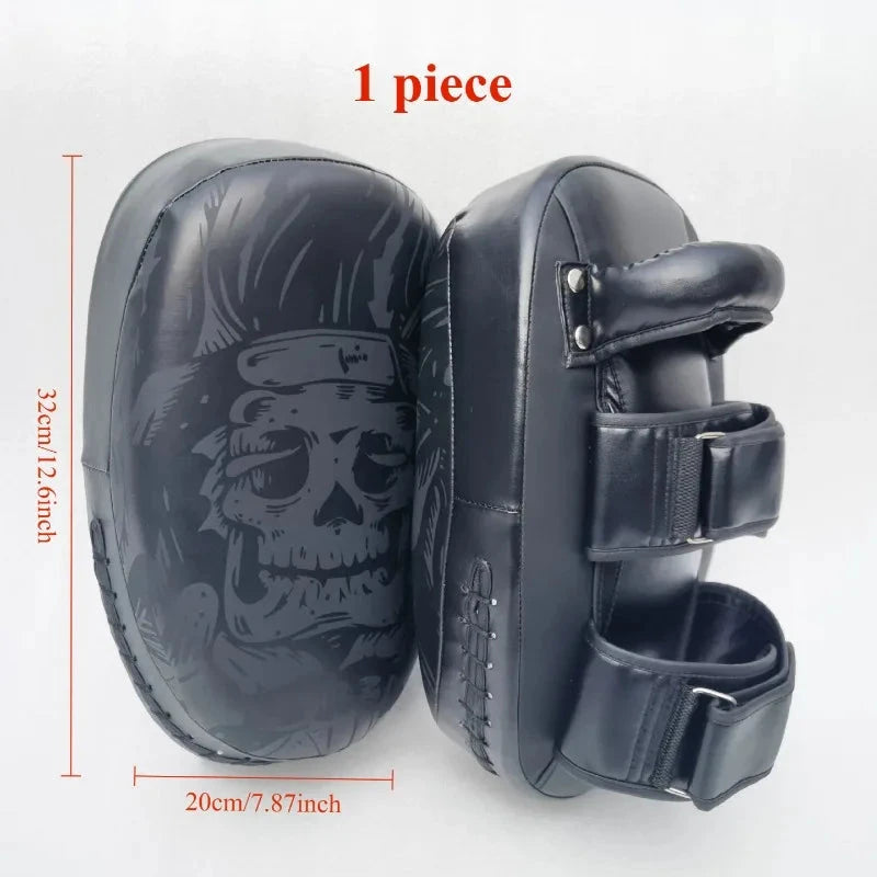 PU Leather Kickboxing Target Professional Curved Boxing Muay Thai Hand Target Arts Taekwondo Karate Training Punching Pads exovai.com