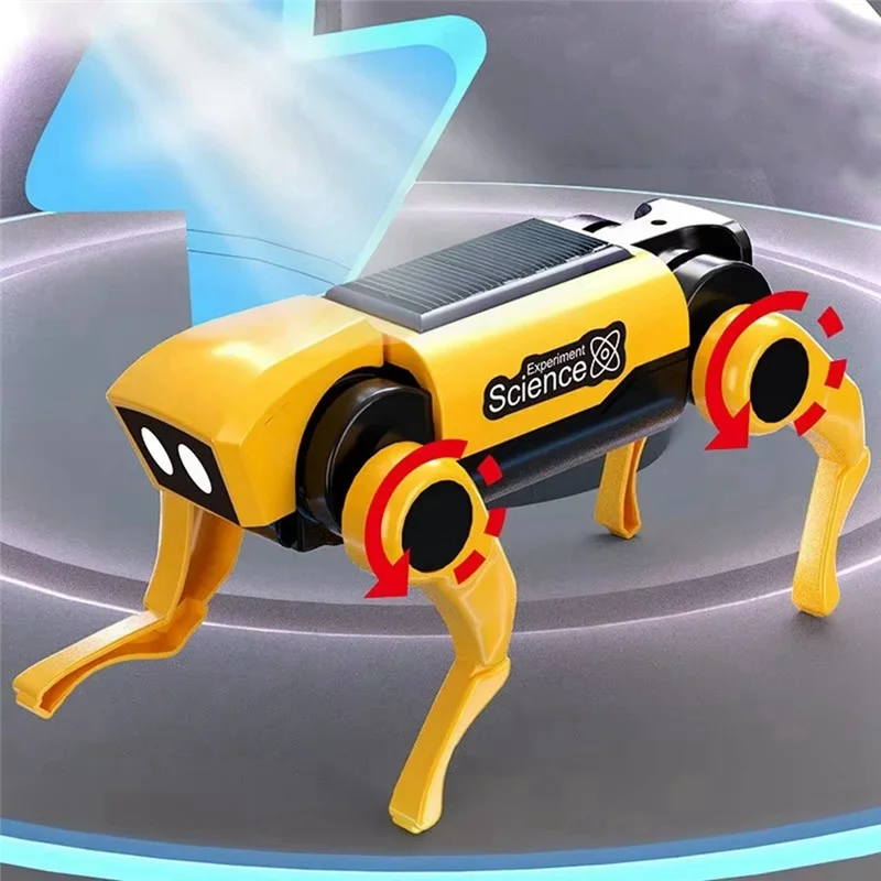 N84R Robot Solar Electric Mechanical Smart Dog Children's Educational Assembly  Smart Robot  Gift exovai.com