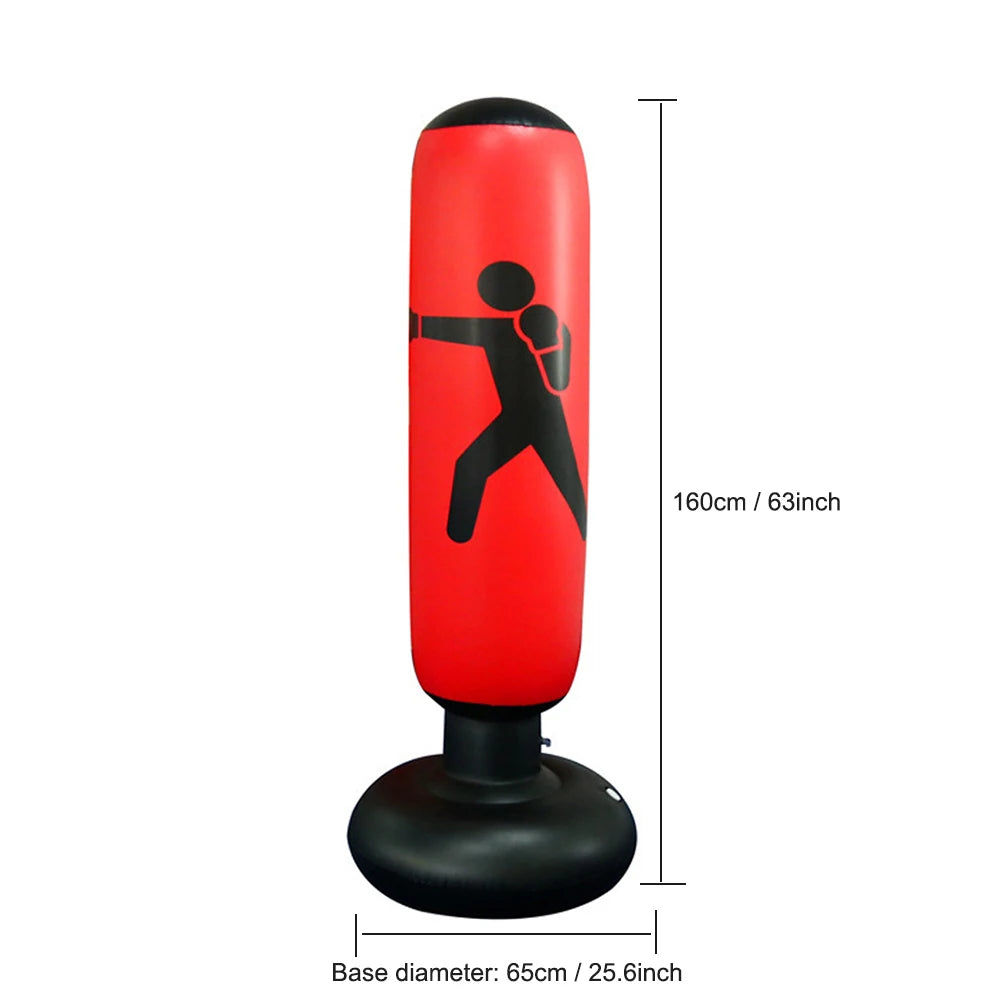 Inflatable Punching Boxing Bag Fitness Training Boxing Sack PVC Sports Fight Column Toy Kids Boxing Fight Pressure Sandbag exovai.com