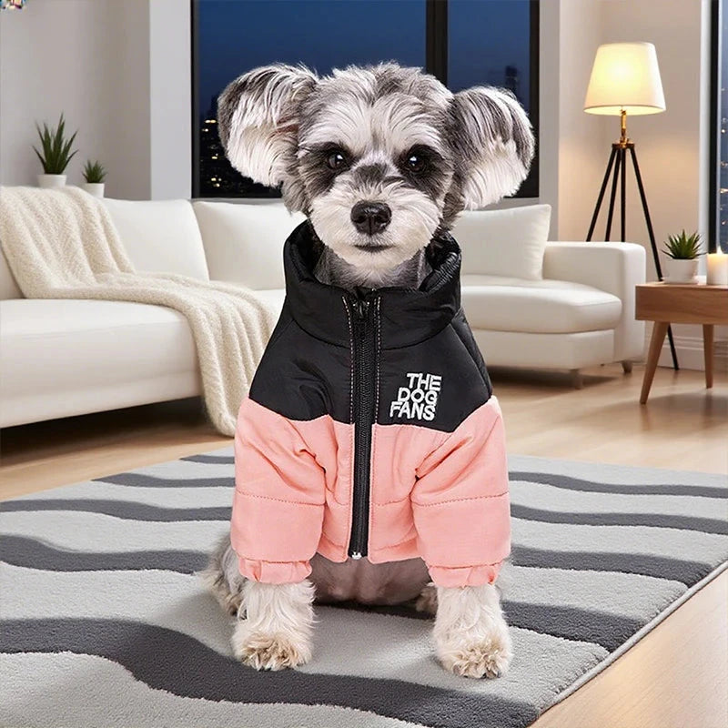 Dog Coat Dog Warm Jacket, 4 Legs Covered Waterproof Windproof Reflective Warm Dog Vest, Zippered Adjustable Outdoor Dog Snow Jac exovai.com