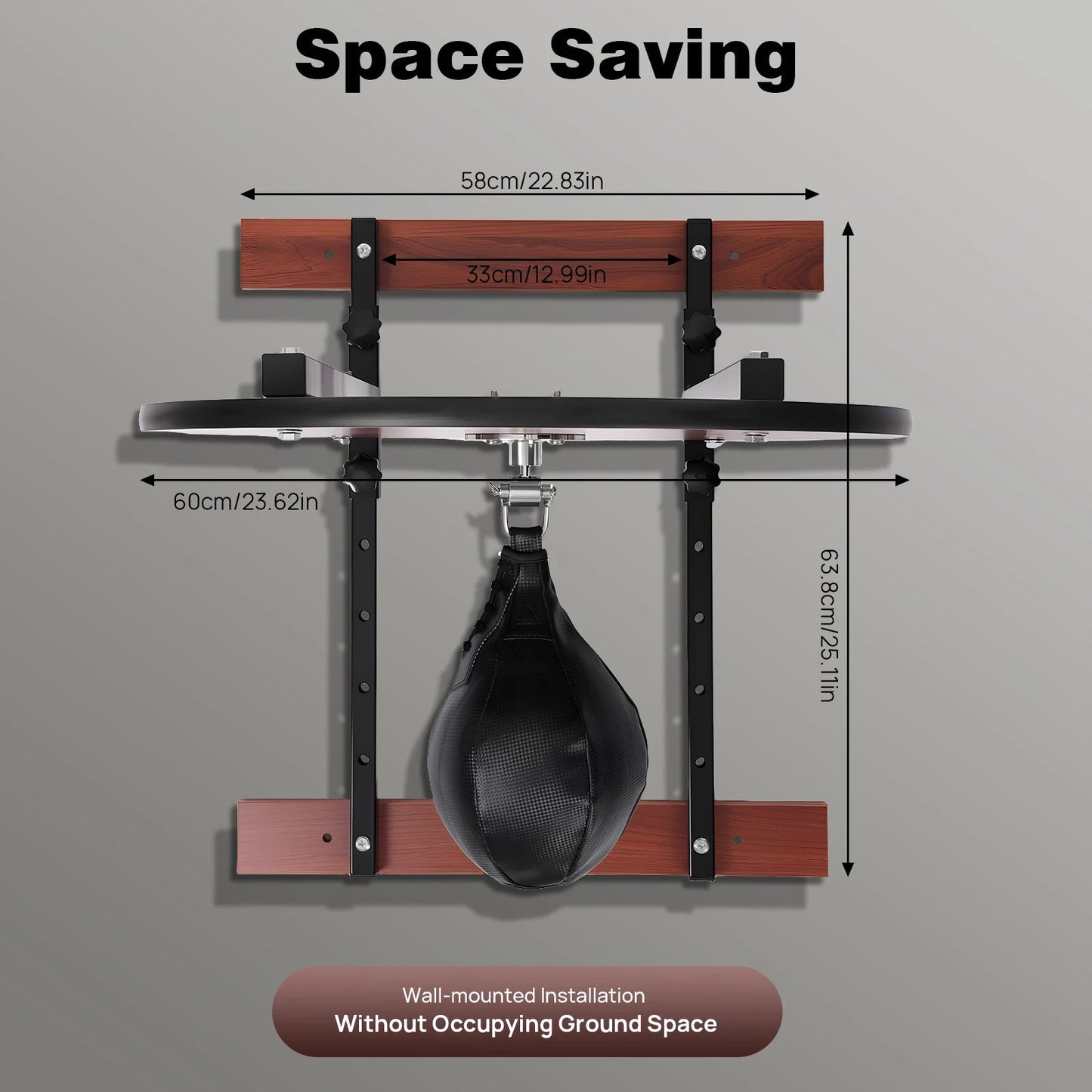 Heavy Duty Adjustable Speed Bag Platform Kit,Professional Wall Mounted Punching Ball Speed Bag Kit for Boxing Training, Exercise exovai.com