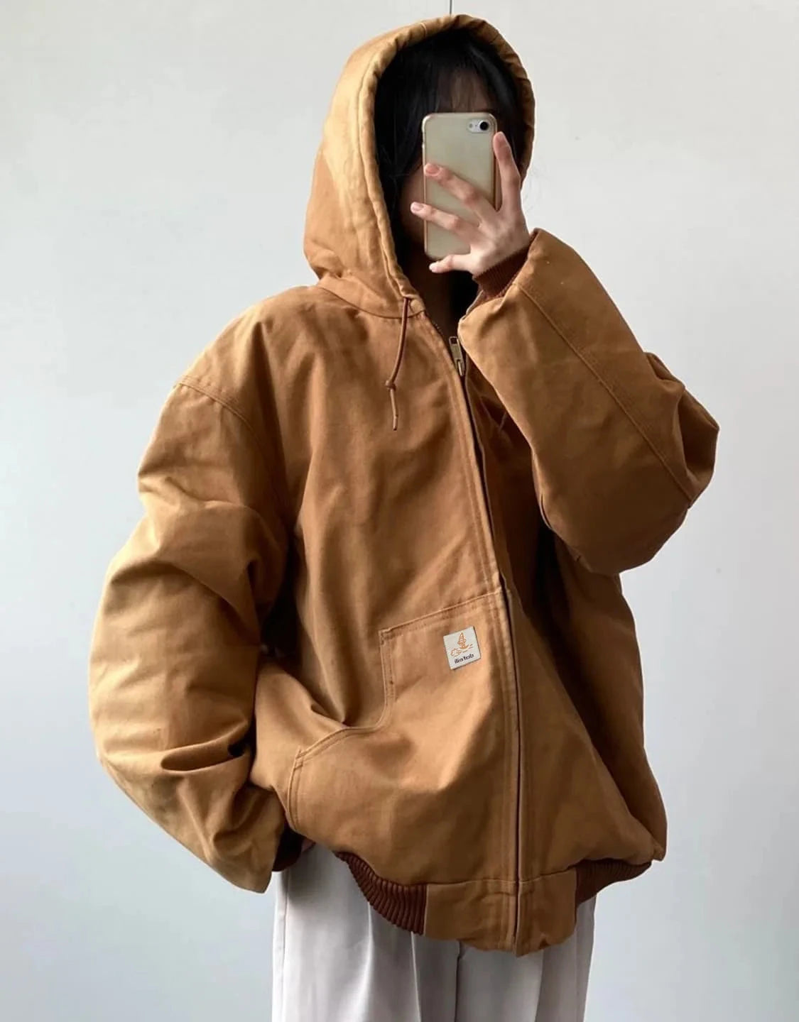 Winter New American Retro Long Sleeve Hooded Bomber Jacket Men's Fashion Cotton Thick Dom Quilted Casual Multi-pocket Coat exovai.com