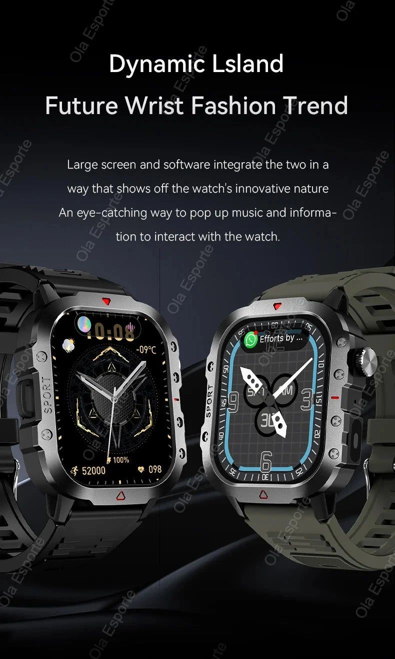 2025 New LED Men's Smartwatch Bluetooth Talking Smartwatch Multi Sport Mode Health Monitor Outdoor Sport Smart Watch For Android exovai.com