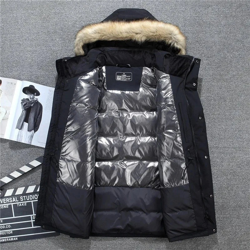 New Down Jacket Fashion 90% Duck Down Hardshell Ski Anti-Cold Parka Casual Daily Style Autumn Winter Puffer Coat exovai.com