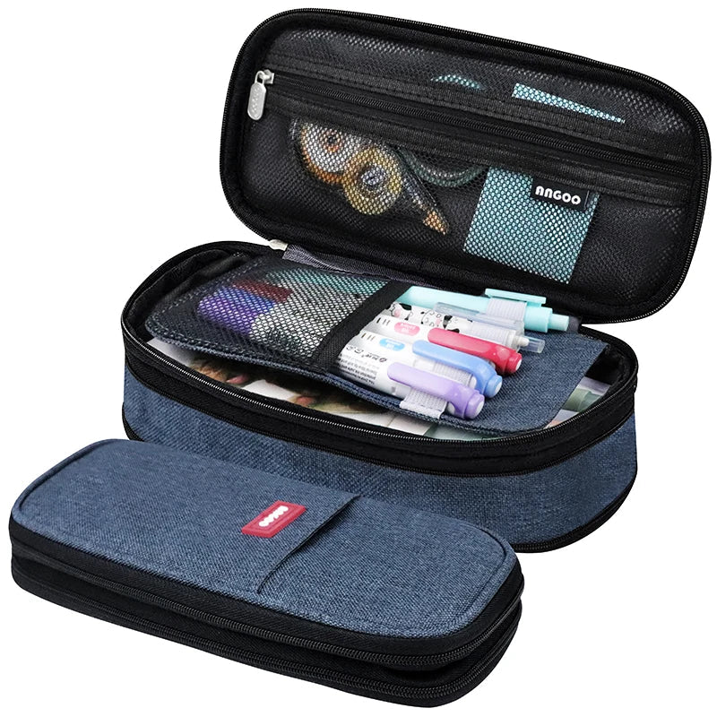 Large Big Creative Pencil Case Cute Boy Girl Kawaii Pencil Cases Storage Kids Pen Bag Stationery Box School Students Supplies exovai.com