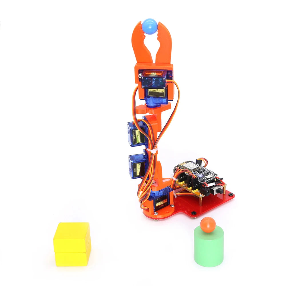 SG90 MG90S 5 DOF Mechanical Arm Robot Manipulator Claw for Arduino Maker Learning DIY Kit Robot Web Remote Control exovai.com