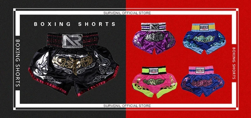 Muay Thai Fight Shorts MMA Shorts Clothing Training Fighting Grappling Martial Arts Kickboxing Shorts Kickboxing Boxing Pants exovai.com