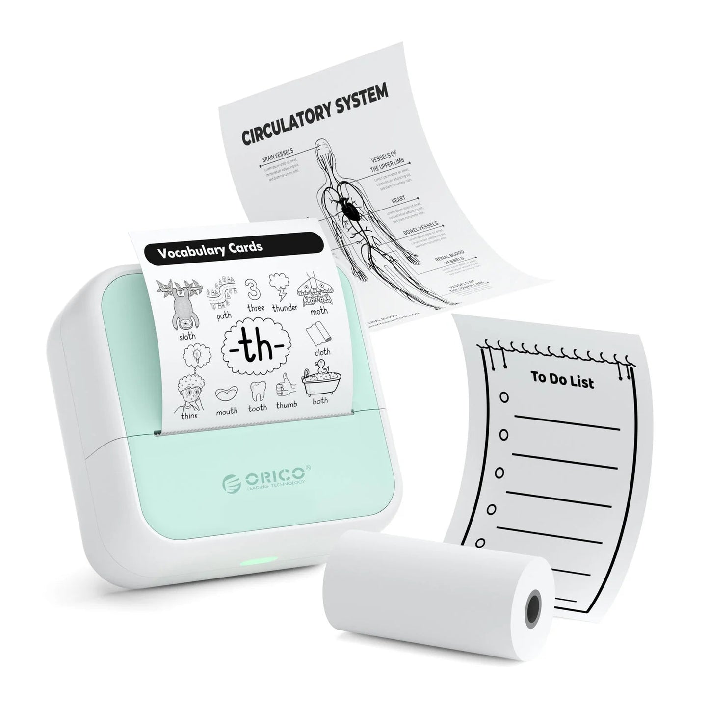 Orico Mini Thermal Printer – Portable Ink-Free DIY Photo & Document Printer exovai.com