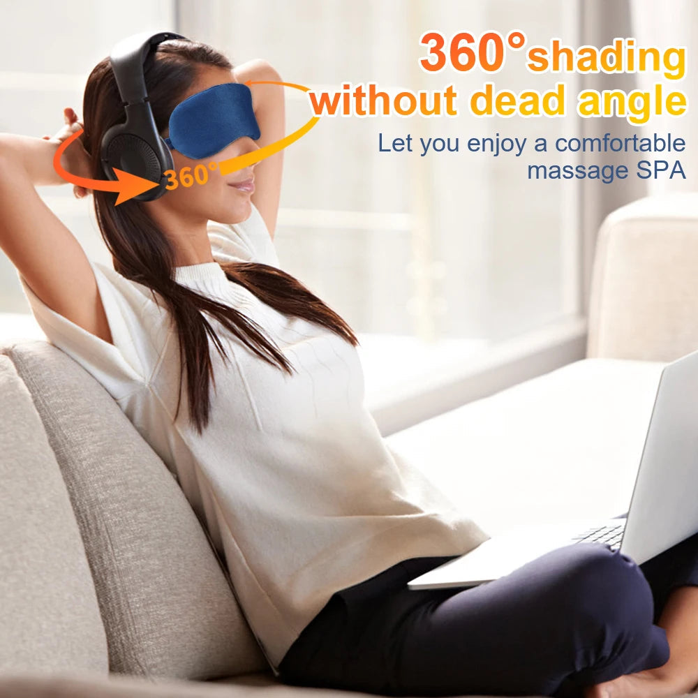 Infrared Hot Compress Eye Massager Relief Fatigue Reduce Dark Circles Eye Bags Timing Sleep Shading Electric Heating Eye Mask exovai.com