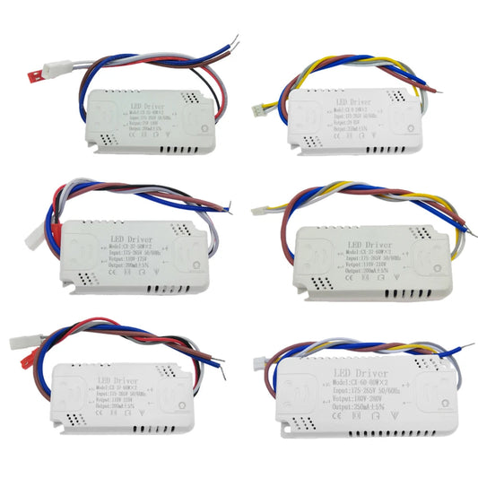 8W-160W LED Driver 3 color Adapter For LED Lighting AC220V Non-Isolating Transformer For Ceiling Light Chandelier Replacement exovai.com