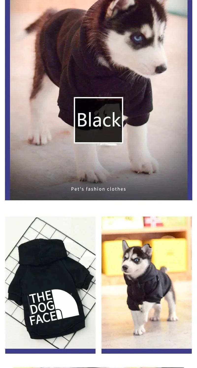 Dog Clothes Hoodies The Dog Face Wind Coat Warm for Small Large Dogs Jacket Sweatshirt French Bulldog Jacket Clothing exovai.com