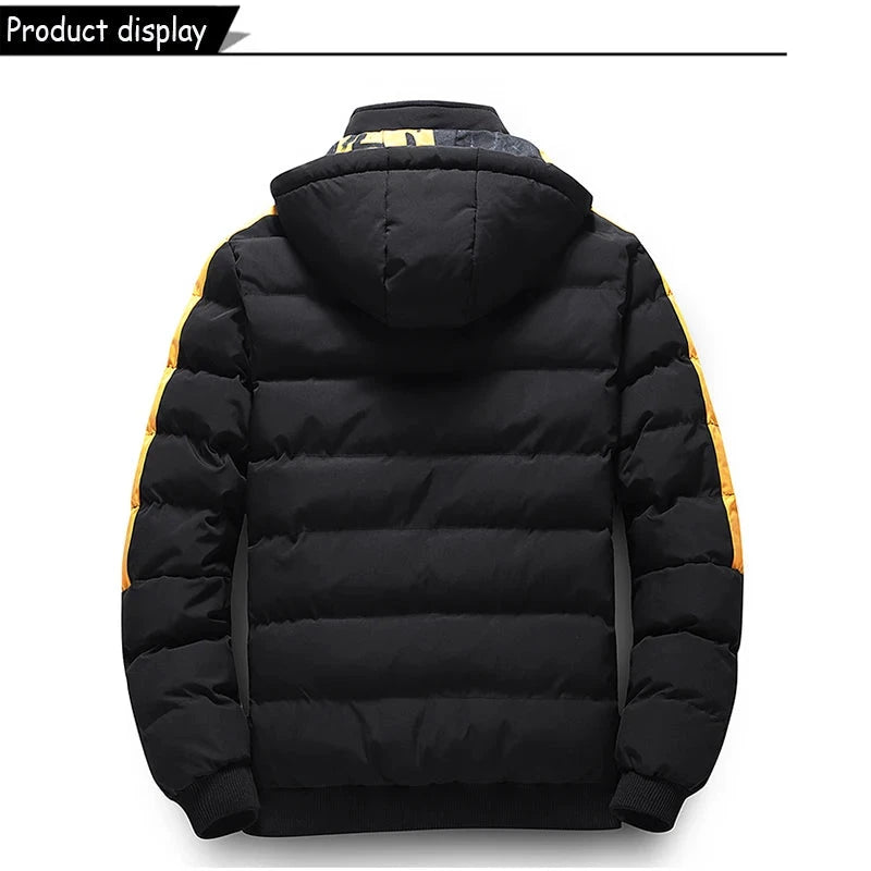Winter Men Outdoor Windbreak Brand Removable Hooded Jacket Men Windbreak Thick Warm Casual Fashion Parka Jacket Coat Male Hots exovai.com