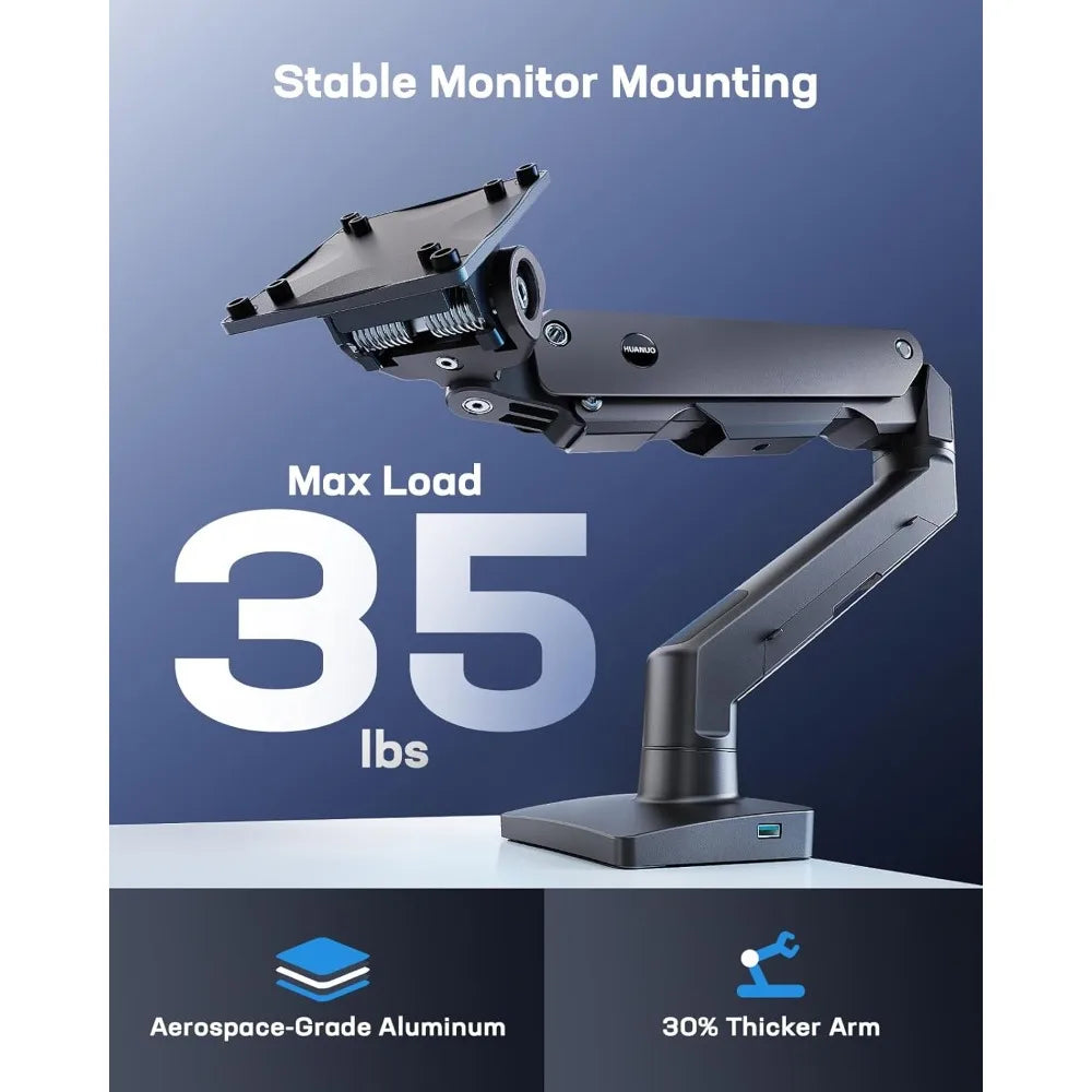 Heavy Duty Monitor Arm for 49 inches Screens up to 35 lbs, Aluminum Ultrawide Screen Arm for Samsung Odyssey G9 and More exovai.com