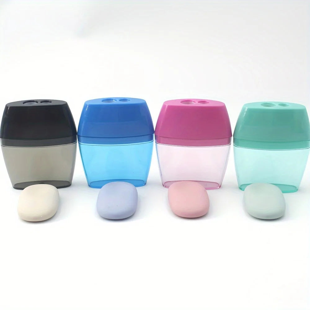 Pencil sharpener and eraser set, a stylish and useful stationery set for students. exovai.com