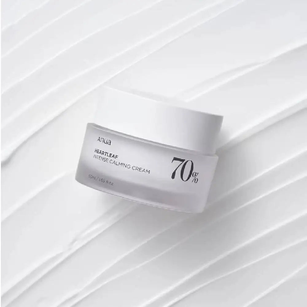 ANUA Heartleaf 70 Intense Calming Cream with Ceramide Whitening Cream Moisturizing Facial Cream 50ml Korean Skin care Product exovai.com