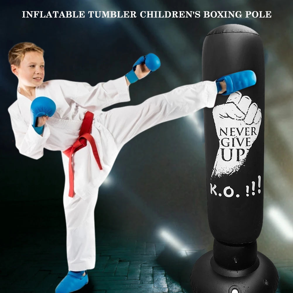 Inflatable Punching Boxing Bag Fitness Training Boxing Sack PVC Sports Fight Column Toy Kids Boxing Fight Pressure Sandbag exovai.com