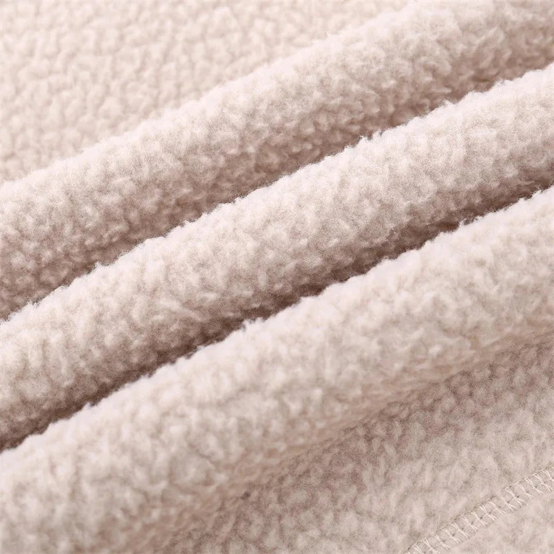 Outdoor Fleece Jackets for Men and Women Wool for Warmth Standing Collar Thickened Fleece Sports Autumn and Winter Parkas Coat exovai.com