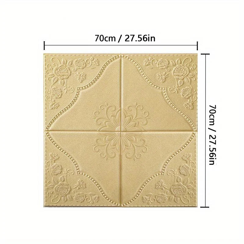 70cm * 70cm Decorative Waterproof Moisture proof Mold proof Wallpaper Self adhesive Ceiling, Bedroom 3D Background Wallpaper exovai.com