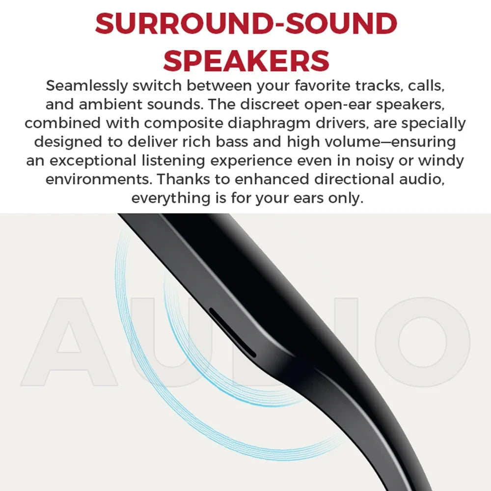 Smart Glasses With Camera Recording Video Voice Assistant Sunglasses AI Language Translation Music Control Bluetooth Call Glass exovai.com