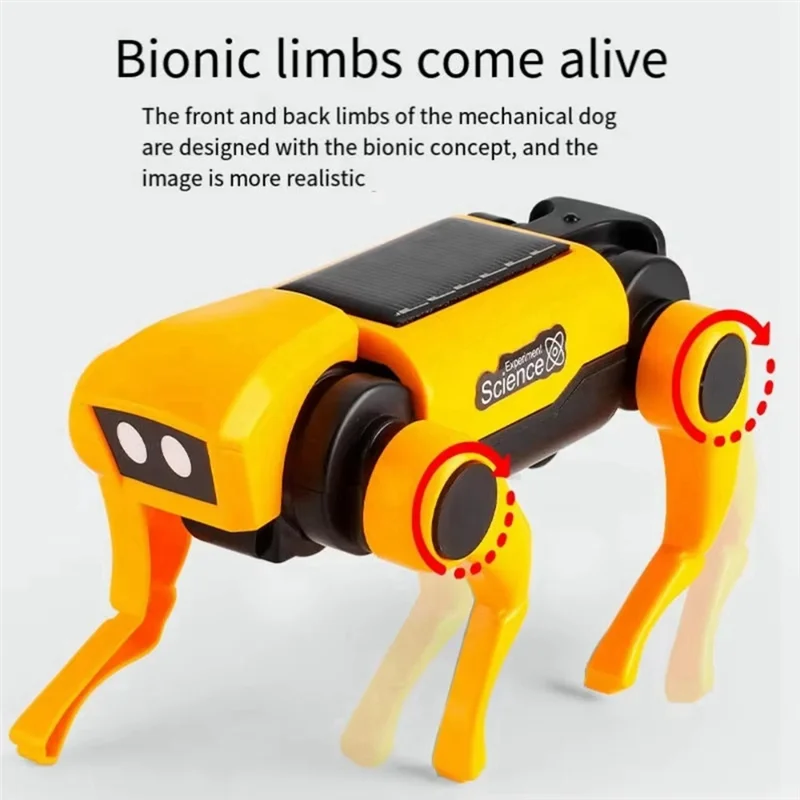 N84R Robot Solar Electric Mechanical Smart Dog Children's Educational Assembly  Smart Robot  Gift exovai.com