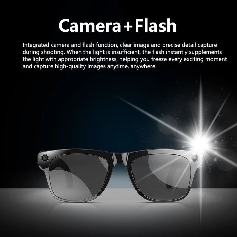 Xiaom 8K HD Smart Glasses Chat GPT 100MP Camera Bluetooth Call 260Mah Battery Voice Assistant Control Smart Glasses for Men exovai.com