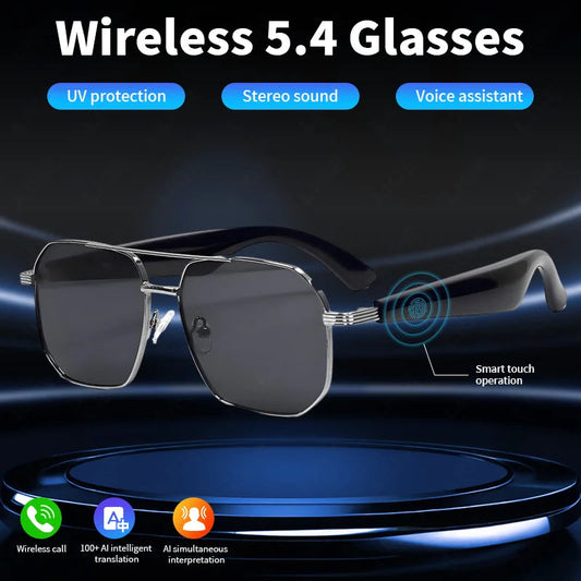 2025 Smart Glasses Fashion Luxury Men Women Polygonal Eye Protection Sun Glasses Trendy Retro Driving Sports AI Goggle Shades exovai.com