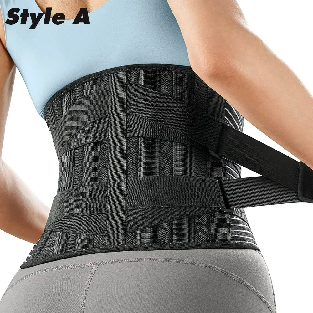 1PCS Back Brace for Heavy Lifting & Workouts – Breathable Lumbar Support Belt with 7 Reinforced Stays & Ergonomic Pad – Lower Ba exovai.com