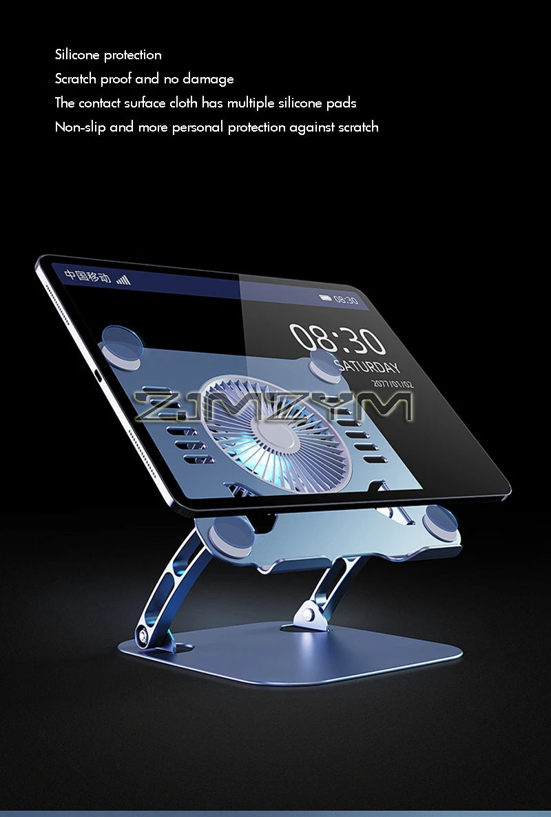 Aluminum Laptop Stand with Cooling Fan Ergonomic Notebook Foldable Cooler Laptop  Adjustable Aluminum Laptop Stand exovai.com