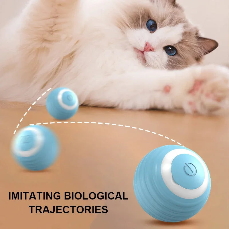 Cat Interactive Ball Smart Cat Toys for Pet Indoor Automatic Rolling Ball Electronic Interactive Cat Toy Cat Game Accessories exovai.com