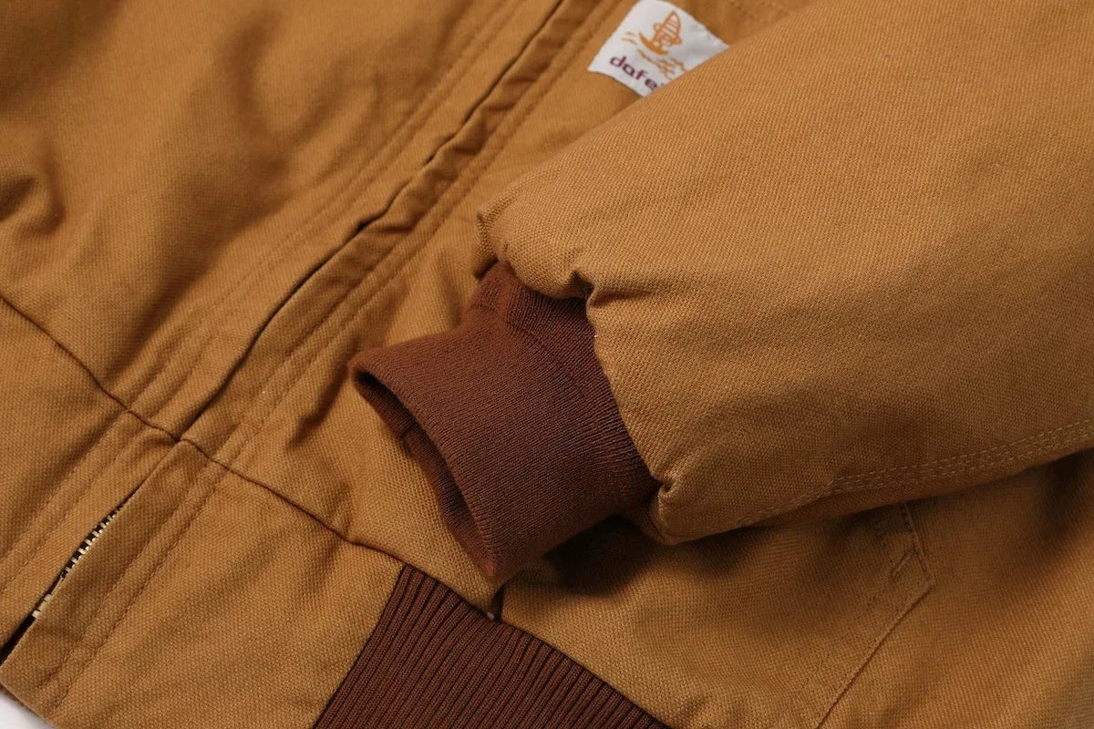 Winter New American Retro Long Sleeve Hooded Bomber Jacket Men's Fashion Cotton Thick Dom Quilted Casual Multi-pocket Coat exovai.com