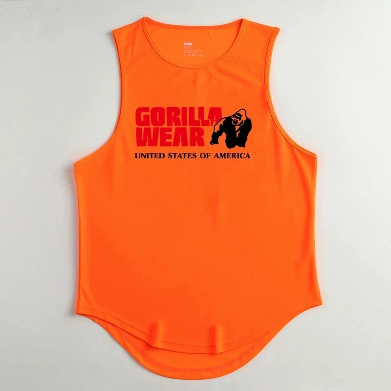 Gym Top Men Men's Clothing Fitness Clothes Shirt Bodybuilding Vests Man Vest Singlet Singlets Muscular Stringer T-shirts Tops exovai.com