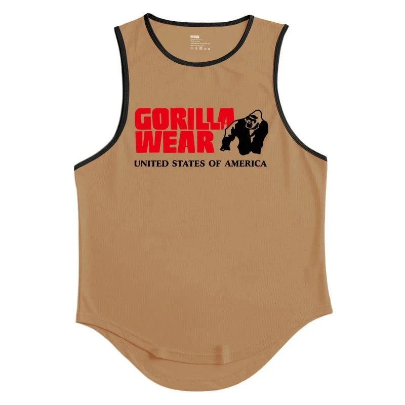 Gym Top Men Men's Clothing Fitness Clothes Shirt Bodybuilding Vests Man Vest Singlet Singlets Muscular Stringer T-shirts Tops exovai.com