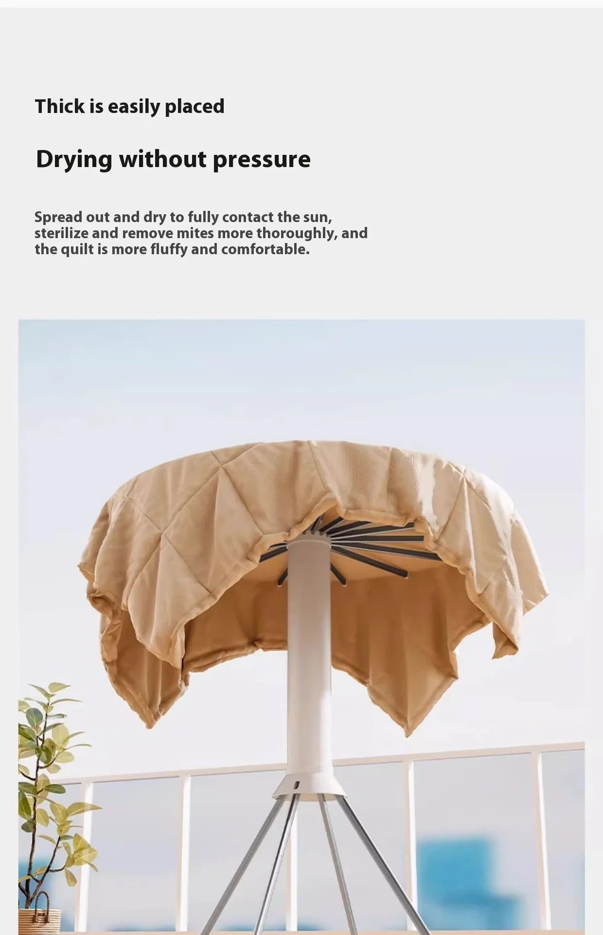 Foldable Clothes Drying Rack Octopus Type Floor Standing Balcony Clothes Drying Portable Rotating Drying Rod Clothes Dryer exovai.com