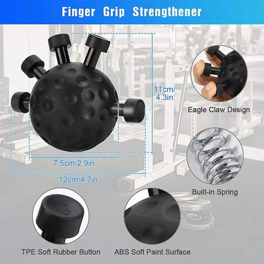 Strengthening finger exerciser, hand clamp exerciser, five-finger power device, rock climbing finger exerciser#Color:black exovai.com