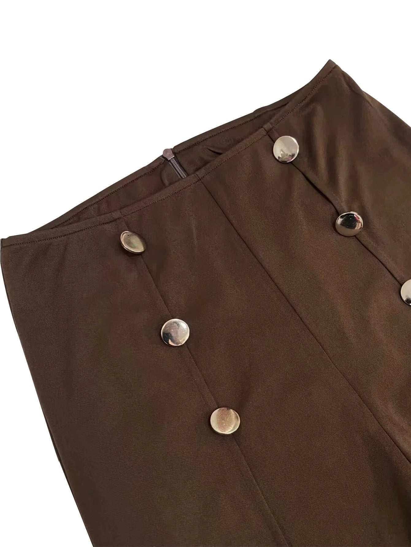 1796Europe and the United States women's fashion buttons decorated street simple trend everything with wide-leg pants exovai.com