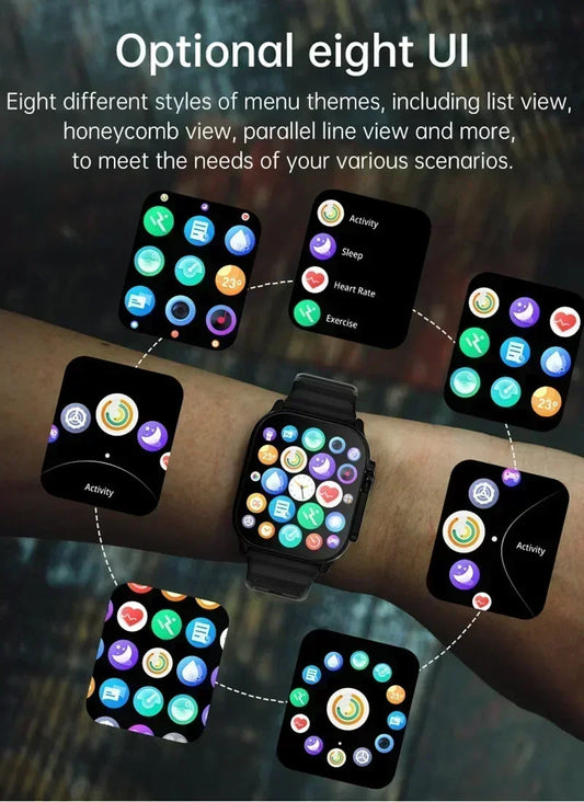 2025 New Smart Watch Series 10 Screen Bluetooth Call Heart Rate Blood Pressure GPS Smartwatch for Android IOS Sports Watch exovai.com