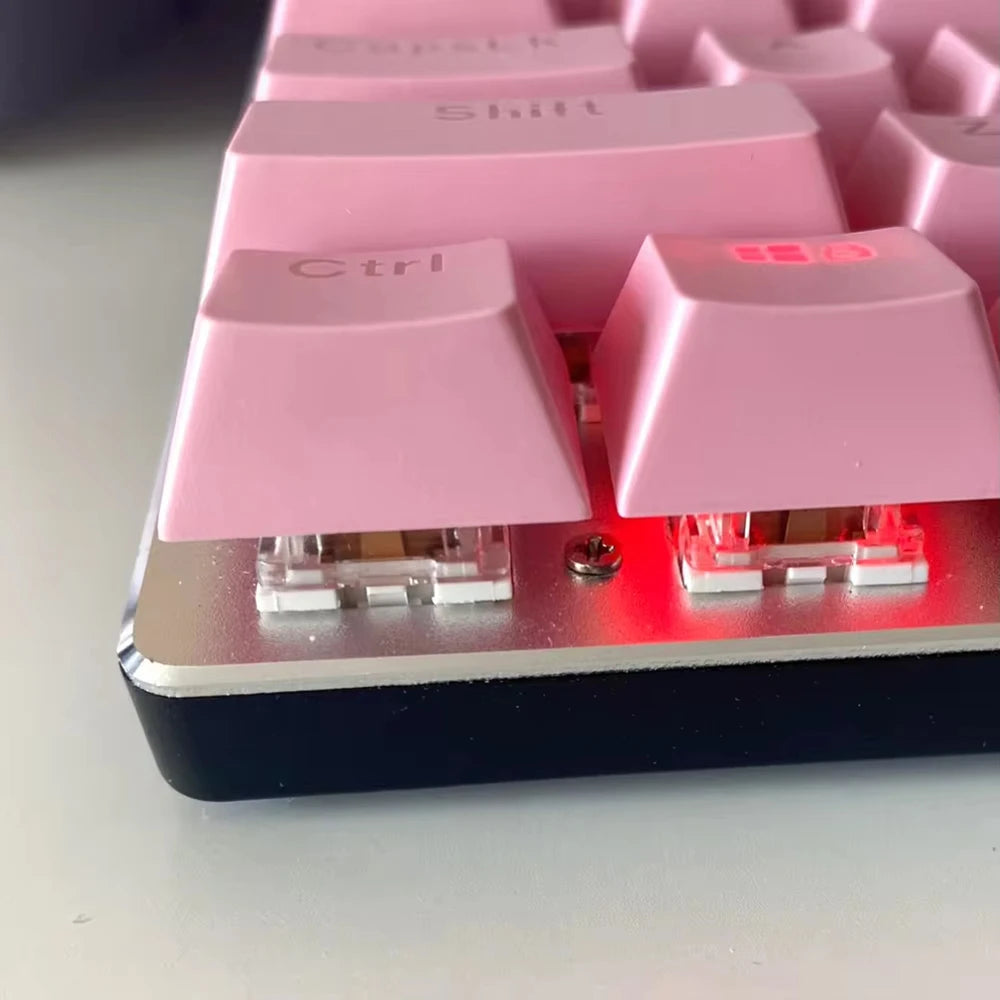 104pcs PBT/ABS Translucent Keycaps OEM Profile For Mechanical Keyboard Double-shot Backlit Universal Replacement Key Cap Set exovai.com